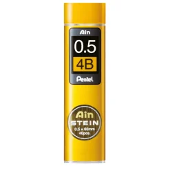 Pentel blyantstift refill – 0,5 mm 4B. Indeholder 40 stifter.
