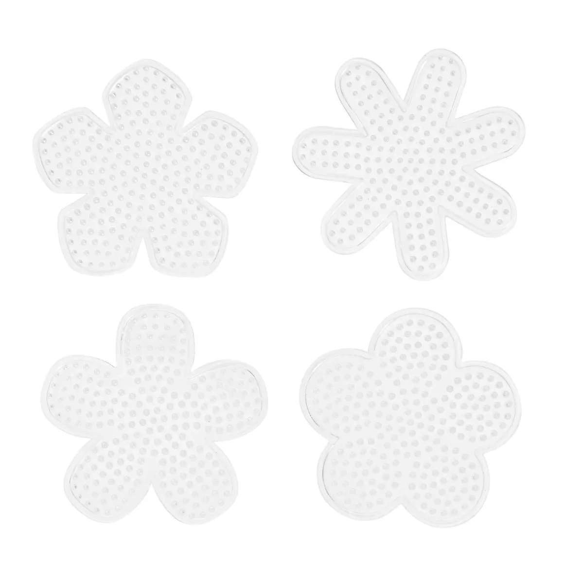 Perleplade Midi blomster 4-pak Ø10 cm, små blomster – til vores rørperler, som er Ø5 mm