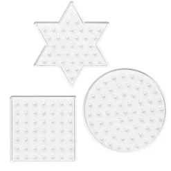 Perleplade XL 3-pak – cirkel, kvadrat og stjerne – til vores XL-rørperler, som er Ø9 mm