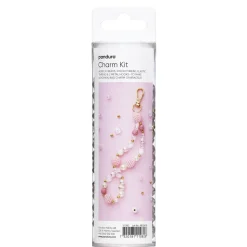 Perlesæt til at lave en mobilkæde, taskesmykke eller et armbånd – rosa tema