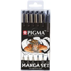 Pigma Micron Manga sæt 6 stk.