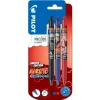 Pilot Frixion Clicker Naruto Shipudden, 3-pack med Naruto-motiv, 0,7 mm spids