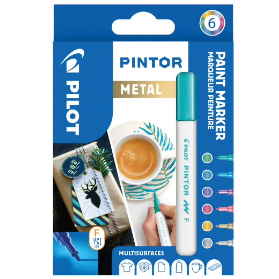 Pilot Pintor F Metal 6-pak