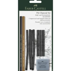 Pitt tegnekul/charcoal set