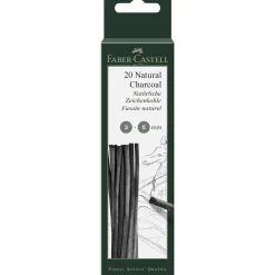 PITT tegnekul natur. 3-6mm 20p