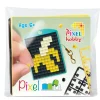 Pixelhobby Mini-kit banan – med nøglering 30×40 mm og 3×144 pixler