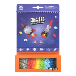 Plus-Plus aktivitets-kit Space – 125 elementer, mønsterblok + praktisk emballage!