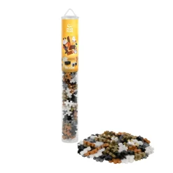Plus-Plus Tube 100 Treasure, 100 fine byggeelementer med metallictema