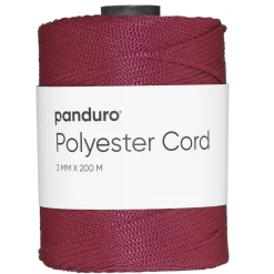 Polyestersnor 200 meter, Ø3 mm, vinrød
