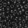 Pony beads Ø9 mm, runde perler med store huller, 150-pak, sort
