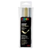 Posca Brush PC-350 3-pak – guld / sølv / hvid