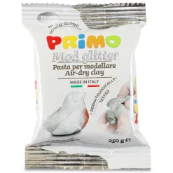Primo lufttørrende ler med glitter, guldfarvet 250 g