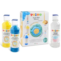 Primo Slime Lab Metallic – 2×240 ml metallic slimefarve + 240 ml slime-aktivering