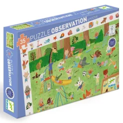 Puslespil Little Friends Garden, børnepuslespil med 35 brikker, 61×38 cm