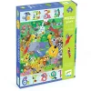 Puslespil 1 to 10 Jungle, matematik + børnepuslespil med 54 brikker, 52×70 cm