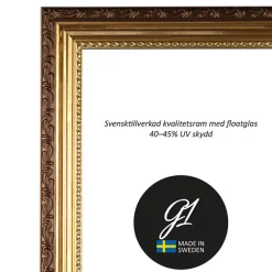 Ramme Guld Ornament 10x15 cm