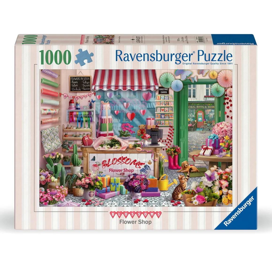 Ravensburger puslespil – Blossoms Flower. 1000 brikker, 70x50 cm.