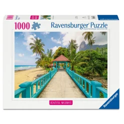 Ravensburger puslespil – Malaysia Bridge, dejlig strandpromenade. 1000 brikker, 70x50 cm.