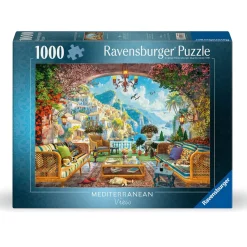 Ravensburger puslespil – Mediterranean View. 1000 brikker, 70x50 cm.
