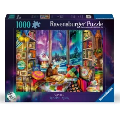 Ravensburger puslespil – Winter Reading Nook. 1000 brikker, 70x50 cm.