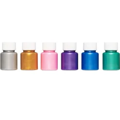 Ready Mix Paint, vandbaserede metallicfarver, 6×30 ml