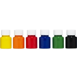 Ready Mix Tempera, hobbyfarve til børn, 6×30 ml i basisfarver