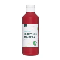 Ready Mix Tempera, svanemærket hobbyfarve til børn 250 ml, rød