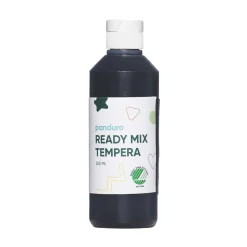 Ready Mix Tempera, svanemærket hobbyfarve til børn 250 ml, sort