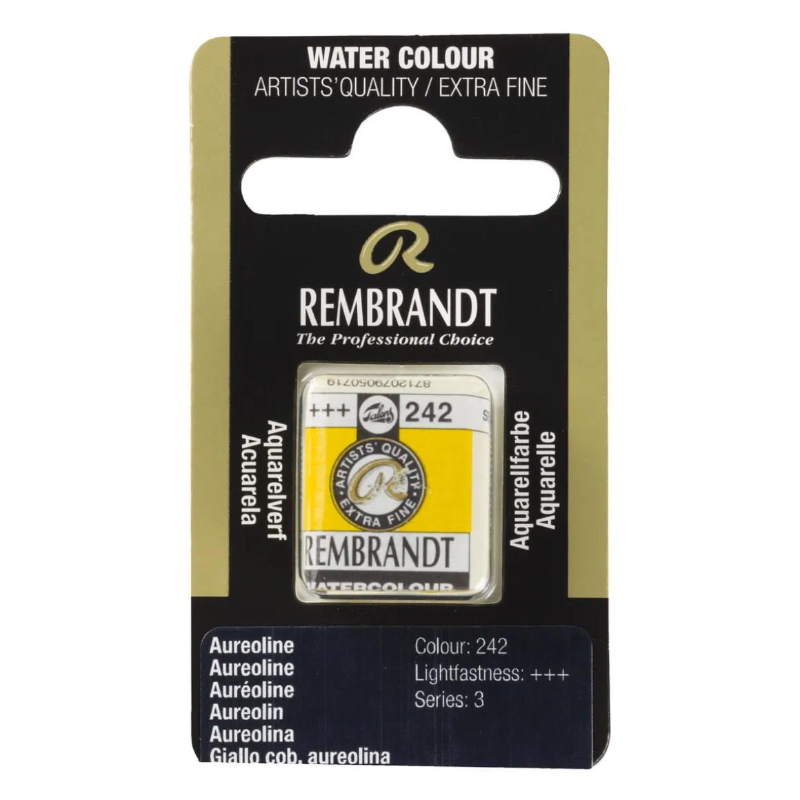 Rembrandt akvarelfarve half pan – Aureoline 242