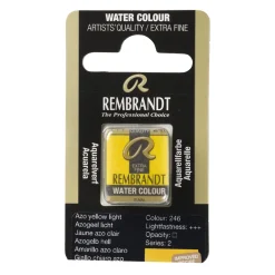 Rembrandt akvarelfarve half pan – Azo Yellow Light Cadmium Free 246