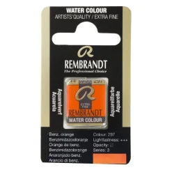 Rembrandt akvarelfarve half pan – Benzimidazolone orange 297