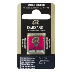 Rembrandt akvarelfarve half pan – Quinacridone Rose 366