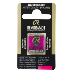 Rembrandt akvarelfarve half pan – Quinacridone Rose Magenta 368