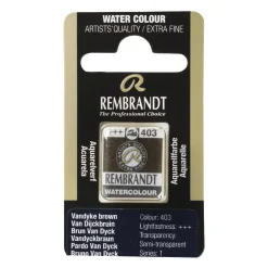 Rembrandt akvarelfarve half pan – Vandyke Brown 403