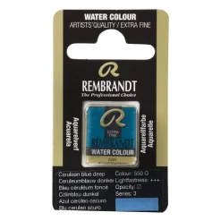Rembrandt akvarelfarve half pan – Cerulean Blue Deep 550