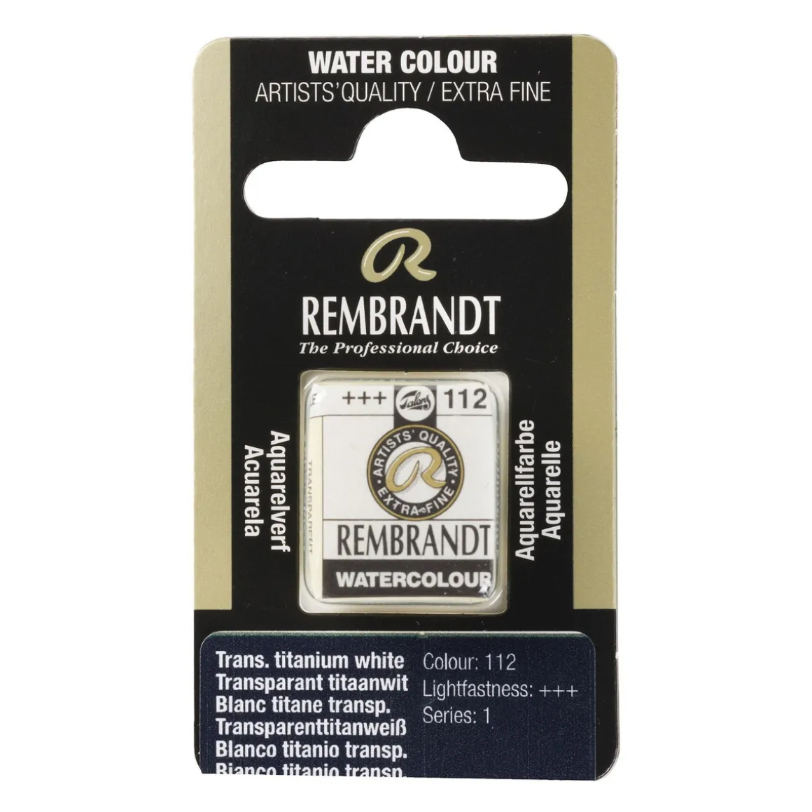 Rembrandt akvarelfarve half pan – Transparent Titanium White 112