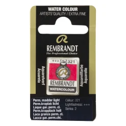 Rembrandt akvarelfarve half pan – Permanent Madder Light 321