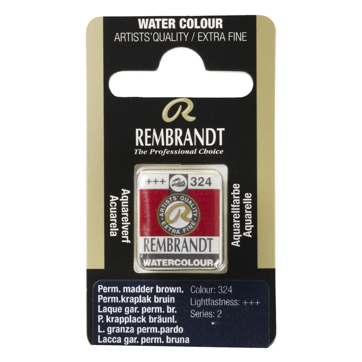 Rembrandt akvarelfarve half pan – Permanent Madder Brown 324