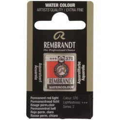 Rembrandt akvarelfarve half pan – Permanent Red Light 370
