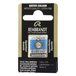 Rembrandt akvarelfarve half pan – Cerulean Blue Phthalo 535