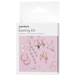 Ørering-sæt med pasteltema, lav 4 par flotte øreringe med perler og charms