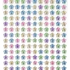 Rhinestone stickers blomster pastel – 286 pastelfarvede blomster. Ø8 mm