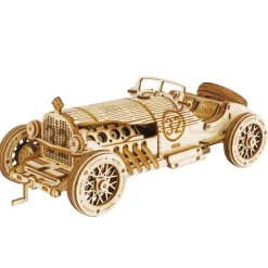 Robotime ROKR Grand Prix Car MC401 3D-miniatur, træpuslespil sportsvogn 189×80×60 mm