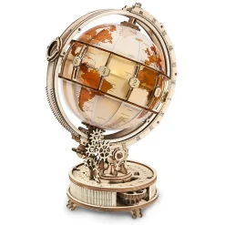 Robotime ROKR Luminous Globe ST003 3D-miniatur, træpuslespil jordklode 167×203×293 mm