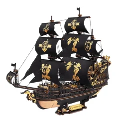 Robotime ROKR Seahorse Barque MCB02 3D-miniatyr, træpuslespil, skib 470×180×390 mm