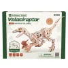 Robotime ROKR Velociraptor LD01 træpuslespil, dinosaur som kan bevæge sig! 415×105×210 mm