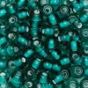 Rocaillesperle 6/0 petrol/hvid