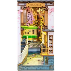 Rolife DIY 3D Bookend Sakura Densya miniature diorama – TGB01, 120×220×190 mm