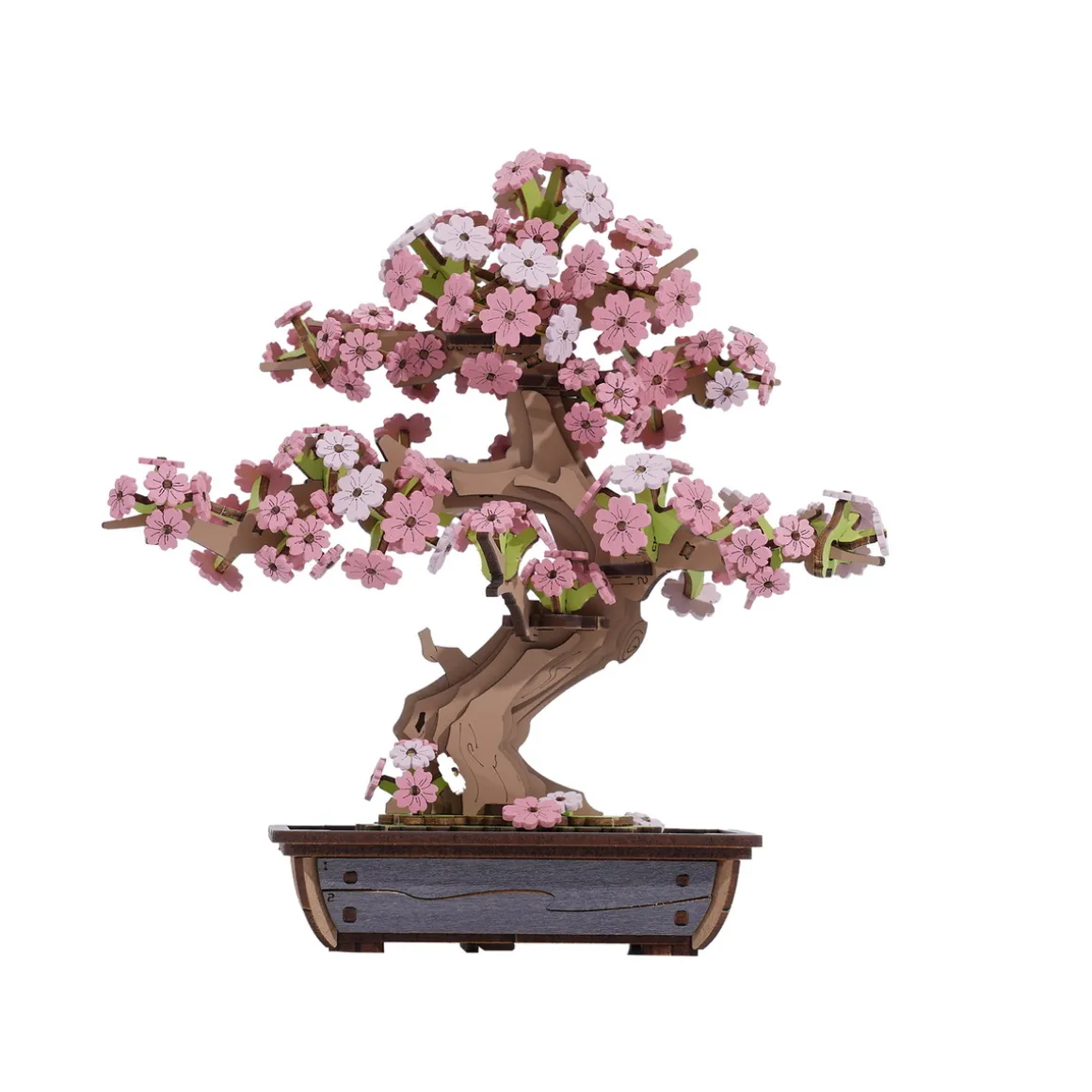 Rolife DIY Wooden 3D-træpuslespil Sakura bonsaitræ TG415 161×111×170 mm