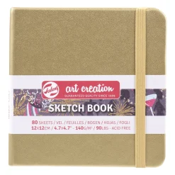 Royal Talens Art Creation Sketch skitsebog 12×12 cm, gyldent omslag – 140 g/m², 80 ark